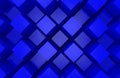 3d rendering. modern abstract random blue square cube box bar stack wall design art background. Royalty Free Stock Photo