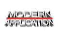 3d rendering of Modern Application text