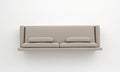 3D rendering of a modern beige sofa isolated on a white background Royalty Free Stock Photo