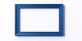 3d rendering of modern hanging blue color photo frame o