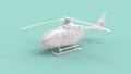 3D rendering of a modern helicopter isolated in empty space background. Royalty Free Stock Photo