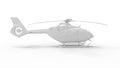 3D rendering of a modern helicopter isolated in empty space background. Royalty Free Stock Photo