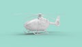 3D rendering of a modern helicopter isolated in empty space background. Royalty Free Stock Photo