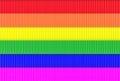 3d rendering. modern lgbt rainbow color flag metal wall design background.