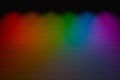 3d rendering. modern Lgbt rainbow color spot light shine on brick wall background