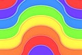 3d rendering. modern lgbt rainbow colorful curve wave line pattern space wall background