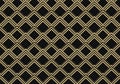 3d rendering. modern luxurious seamless golden square grid pattern wall design background. Royalty Free Stock Photo