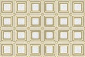 3d rendering. modern luxurious seamless golden square grid pattern on white wall design background. Royalty Free Stock Photo