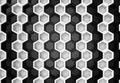 3d rendering. Modern luxurious White and black color hexagonal shape wall background Royalty Free Stock Photo