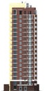 3d rendering of modern multi-storey residential building