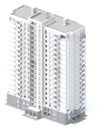 3d rendering of modern multi-storey residential building