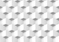 3d rendering. modern square box grid stack pattern wall design background.