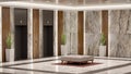 3d rendering modern style the Lobby with luxury decorate Royalty Free Stock Photo