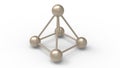 3D rendering - molecule pyramid structure Royalty Free Stock Photo