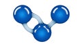 3D Rendering of molecule on a white background, clipping path included Royalty Free Stock Photo