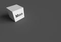 3D RENDERING OF `Mon` ABBREVIATION OF MONDAY