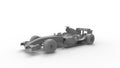 3D rendering of a motorsports race car blank computer generated model. V12 V10 fast aerodynamic race car. Championship