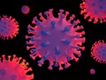 Coronavirus COVID-19, China virus, Bacteria, 3d rendering Royalty Free Stock Photo