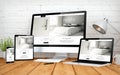 hotel website responsive design screen multidevices Royalty Free Stock Photo