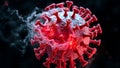 3D rendering of a mutating virus, captured at the nanoscale level