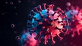 3D rendering of a mutating virus, captured at the nanoscale level