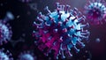 3D rendering of a mutating virus, captured at the nanoscale level