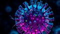3D rendering of a mutating virus, captured at the nanoscale level