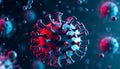 3D rendering of a mutating virus, captured at the nanoscale level