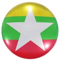 Myanmar national flag button