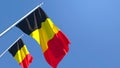 3D rendering of the national flag of Belgium waving in the wind Royalty Free Stock Photo