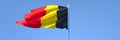 3D rendering of the national flag of Belgium waving in the wind Royalty Free Stock Photo