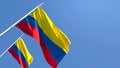 3D rendering of the national flag of Colombia waving in the wind Royalty Free Stock Photo
