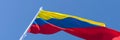 3D rendering of the national flag of Colombia waving in the wind Royalty Free Stock Photo