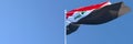 3D rendering of the national flag of Iraq waving in the wind Royalty Free Stock Photo