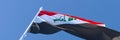 3D rendering of the national flag of Iraq waving in the wind Royalty Free Stock Photo