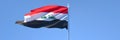 3D rendering of the national flag of Iraq waving in the wind Royalty Free Stock Photo