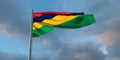 3d rendering of the national flag of the Mauritius Royalty Free Stock Photo