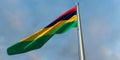 3d rendering of the national flag of the Mauritius Royalty Free Stock Photo