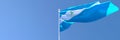 3D rendering of the national flag of Nicaragua waving in the wind