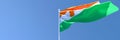 3D rendering of the national flag of Niger waving in the wind