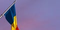3d rendering of the national flag of the Romania Royalty Free Stock Photo