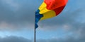 3d rendering of the national flag of the Romania Royalty Free Stock Photo