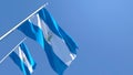 3D rendering of the national flag of Salvador waving in the wind