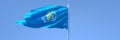 3D rendering of the national flag of World Health Organization WHO waving in the wind