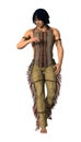 3D Rendering Native American Man on White Royalty Free Stock Photo