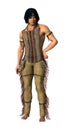 3D Rendering Native American Man on White Royalty Free Stock Photo