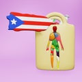 3d rendering of the need and consumption of nutrients for a healthy body in Puerto Rico