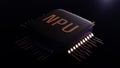 3d rendering of Neural Processing Unit called NPU processor Royalty Free Stock Photo