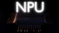 3d rendering of Neural Processing Unit called NPU processor Royalty Free Stock Photo