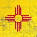 Scratched New Mexico flag Royalty Free Stock Photo